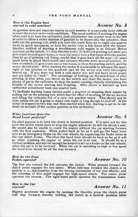 1925 Ford Owners Manual Page 5